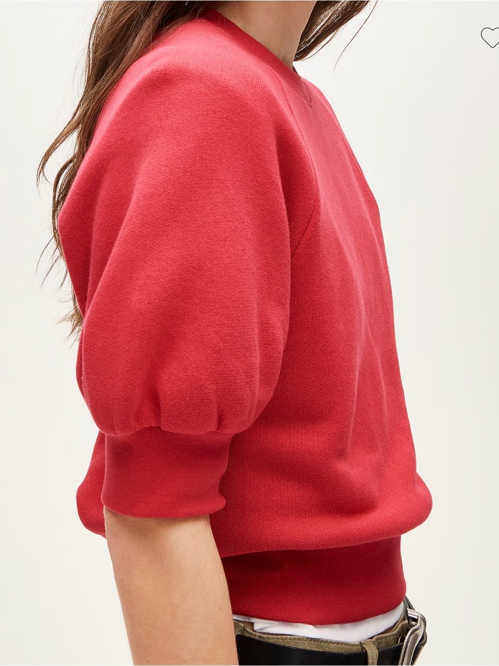 J Crew NWT Heritage terry puff-sleeve sweatshirt Size XS - Picture 6 of 6